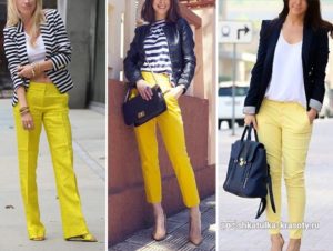 looks com calça amarela