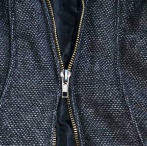 The zipper on the jacket is coming apart