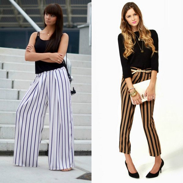 Crea looks elegantes y llamativos con pantalones de rayas