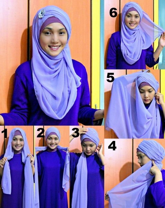 Amarre lindamente um hijab