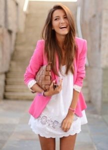 pink jacket