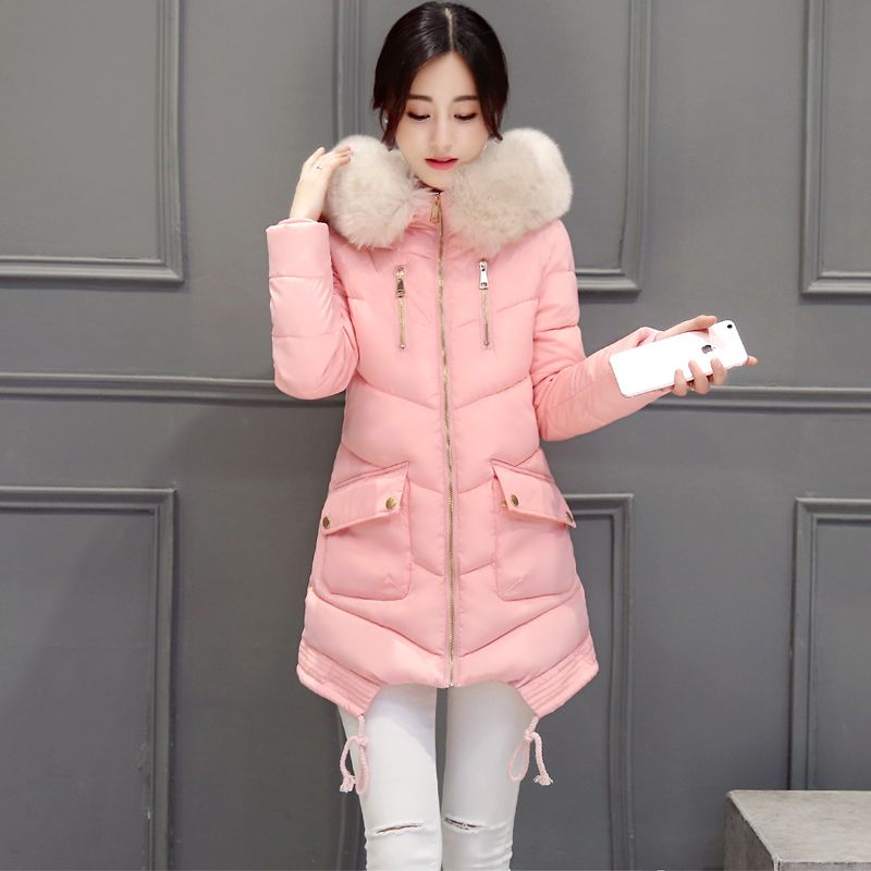 Pink down jacket