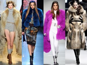 colored short fur coats