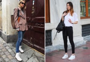 bottes blanches avec leggings