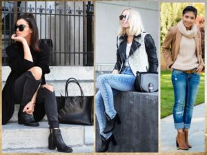 thick heel boots with jeans