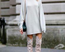 what to wear with a sweater dress