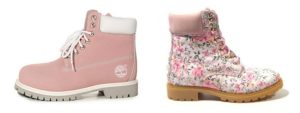 botas florales rosas