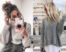 grå oversize sweater