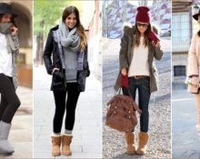 Ugg Boots mit Tasche und Schal