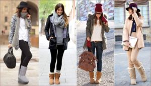 botas ugg con bolso y bufanda