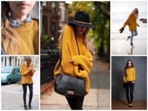 gabungan dengan sweater kuning