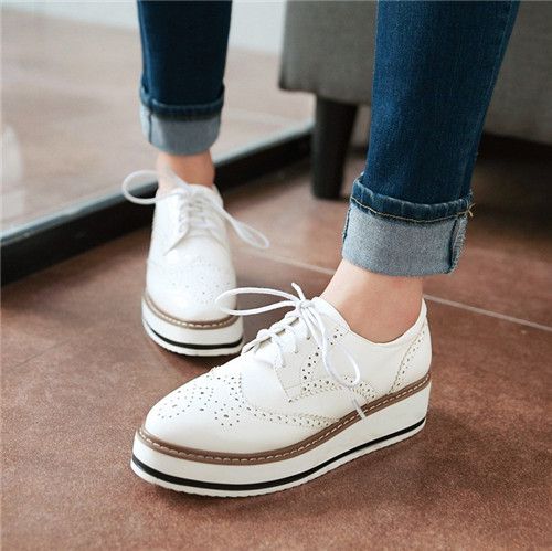 zapatos oxford con plataforma