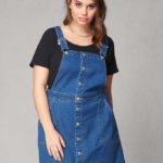 denim zonnejurk voor plus size