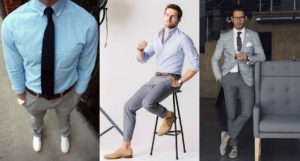 what to wear with gray trousers