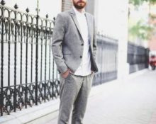 gray men's trousers