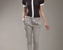 gray women's trousers