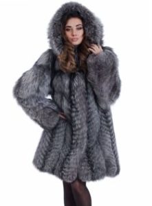 silver fox fur coat