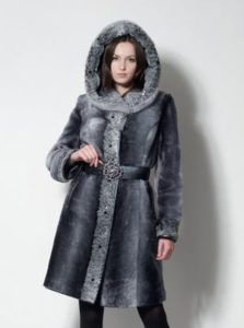 Mouton fur coat