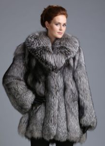 silver fox fur coat