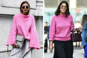 pink sweater kombinationer