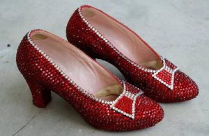 Shoes with rubies