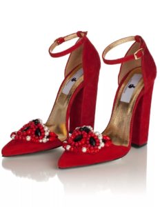 Red shoes with decor