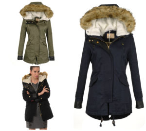 dark parkas for women