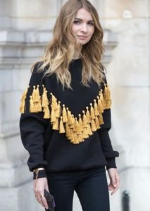 decorate the sweater with tassels