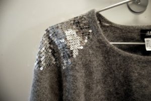 decorate the sweater with sequins