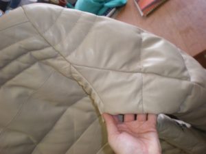 down jacket sleeve