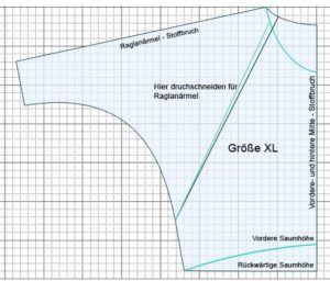 Schema 4. Model de pulover supradimensionat 