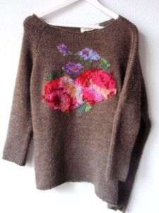 DIY embroidery on a sweater