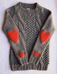 embroidery on a knitted sweater