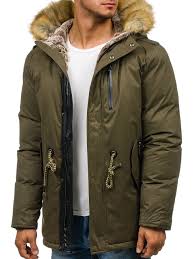 green parka jacket para sa mga lalaki