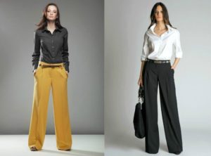 pantalones anchos para mujer