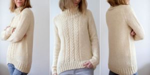 Pull femme blanc