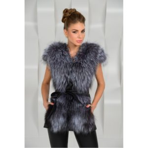 Silver fox vest