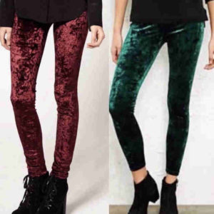 pantaloni skinny din catifea