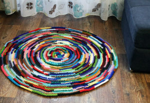 Knitted rug