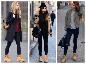 looks casuais com botas Timberlaid