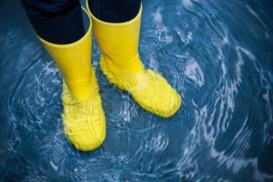 yellow rubber boots