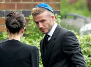 Beckham in einer Jarmulke