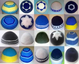 gestrickte Yarmulkes