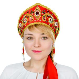 ragazza moderna in kokoshnik