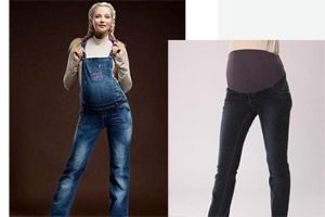 What is more comfortable for a pregnant woman in overalls or jeans?