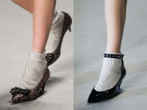 calcetines blancos con lurex