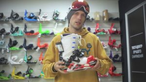 guy chooses snowboard boots