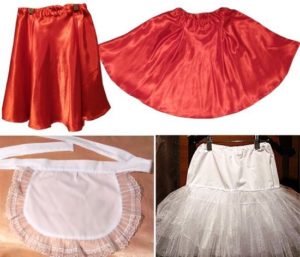 Pièces du costume du Petit Chaperon Rouge