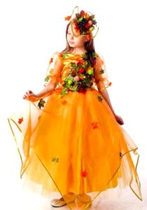 autumn costume with decor