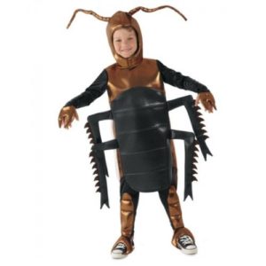 boy in a beetle costume with his own hands